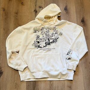 Christopher Robin Graphic Cream Hoodie XL Great Condition!